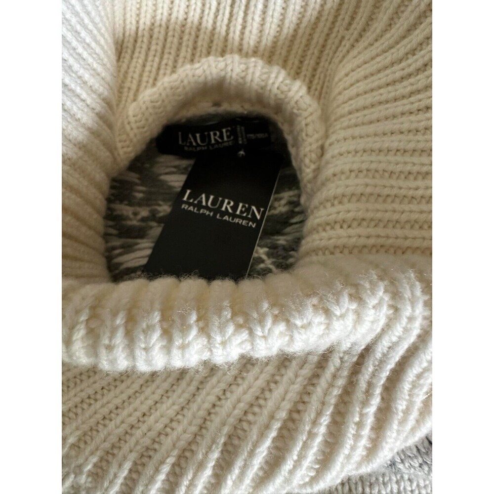 NWT $225 Lauren Ralph Lauren women'S SWEATER DRESS WOOL BLEND COWL NECK new - Picture 5 of 7